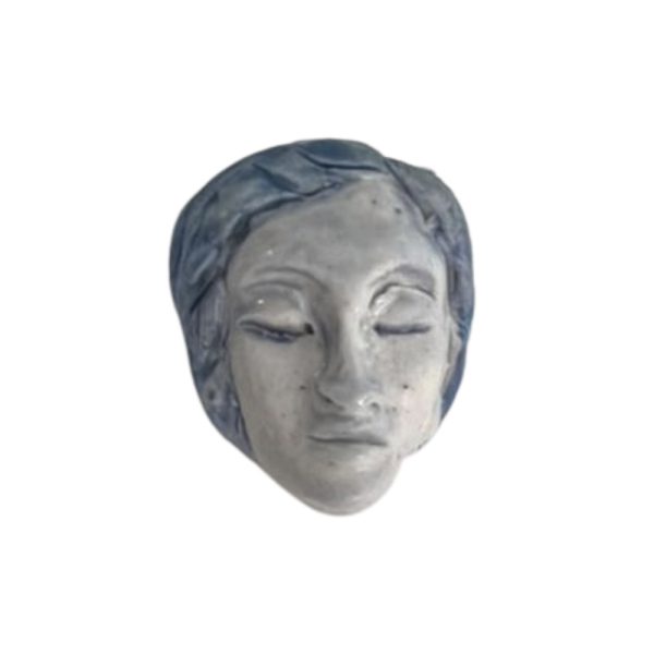 Broche Rosto Azul
