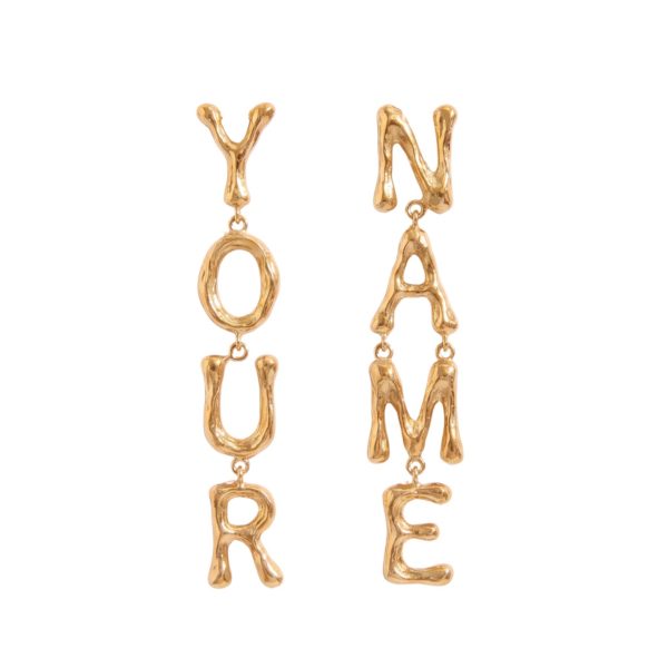 Alfabeto Pequeno - Brinco Letras - Ouro