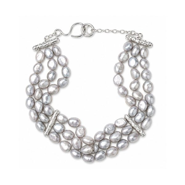 CHOKER 3 FIOS PEROLAS COM TRAVAS