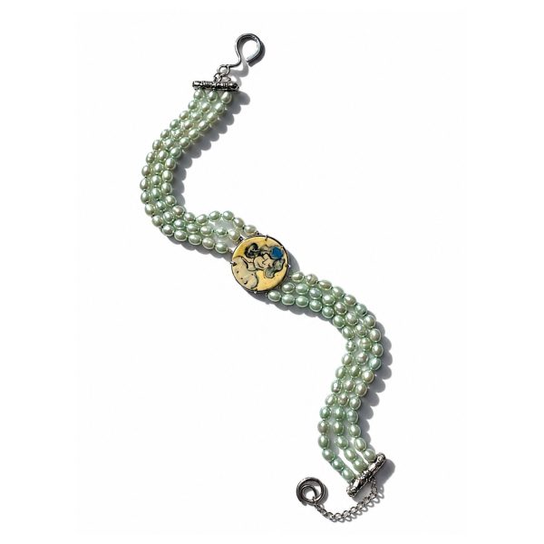 CHOKER CORPO EM SILENCIO  PEROLA VERDE