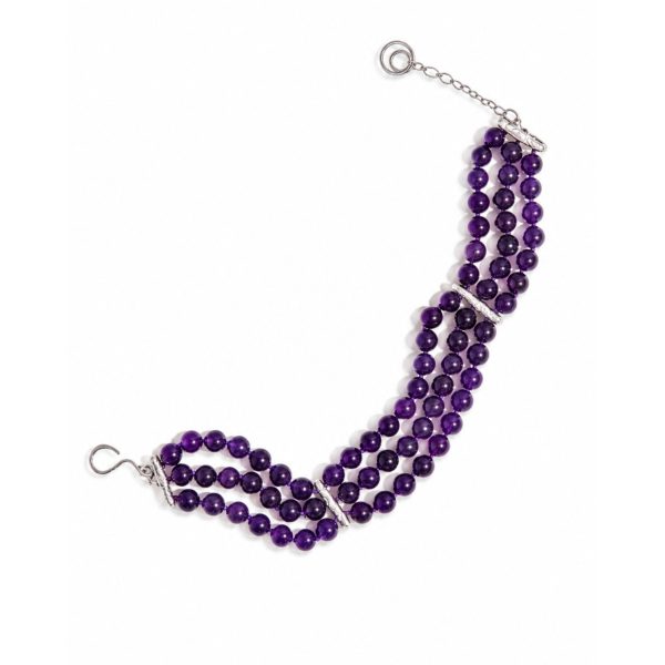 CHOKER LUA ROXA (3 FIOS AMETISTA)