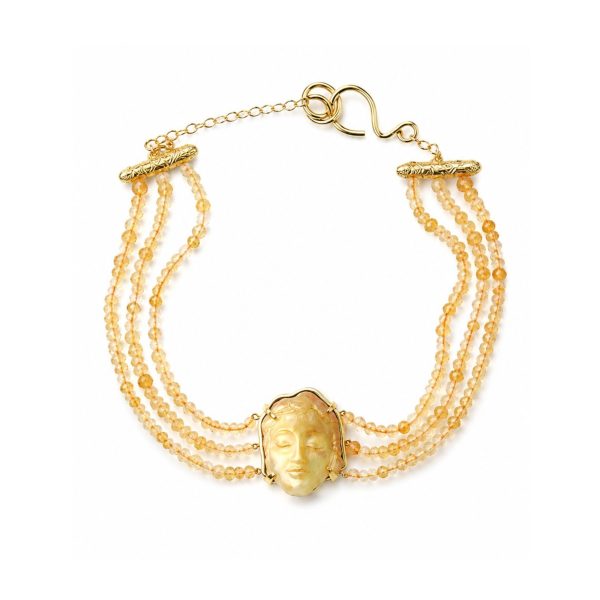 Choker Rosto Urânia Citrino