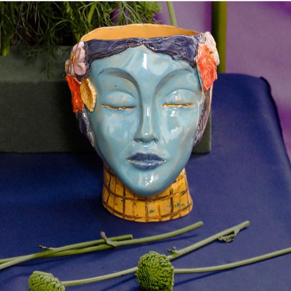 Abajur A Lua Dos Olhos Azuis Colorido